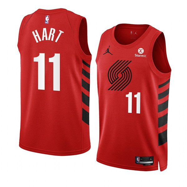 Men's Portland Trail Blazers #11 Josh Hart 2022/23 Red Statement Edition Swingman Stitched Basketball Jersey